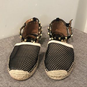 Rebecca Minkoff Studded Mesh &Leather Espadrilles